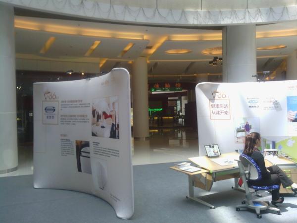 10Ft Aluminum Stand Tension Fabric Displays , affordable booth displays for