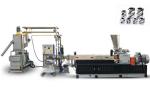 Buy cheap Double Screw Hot Cutting Pvc Pelletizing Machine , Plastic Pelletizing Equipment 60KW from wholesalers