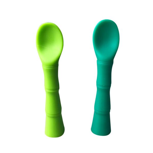 Buy cheap Plain BPA Free Baby Silicone Products Bamboo Spoon Customized Sizes from wholesalers