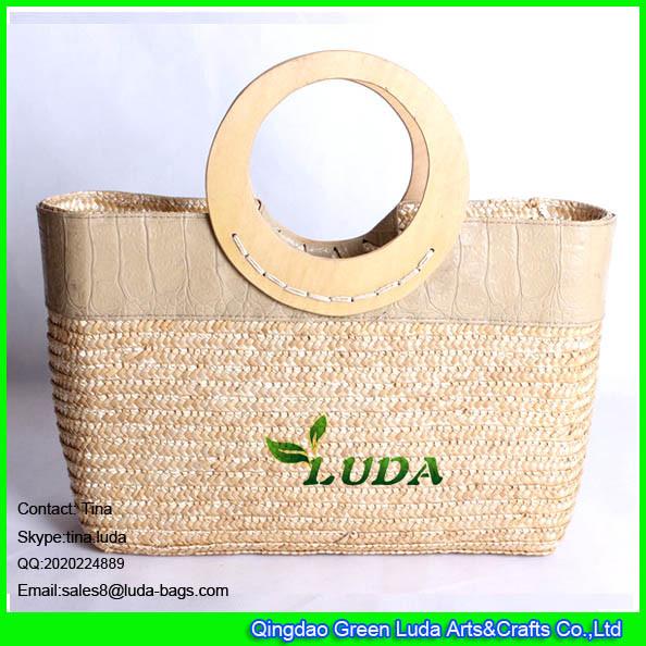 Buy cheap LUDA round handles straw handbag plain wheat straw hobo bags for 2016 from wholesalers