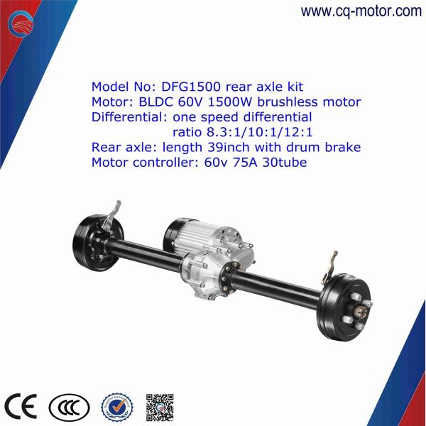 Quality drum brake/disc brake 33 inch India Eletric Vehicle Rear Axle for E-rickshaw for sale