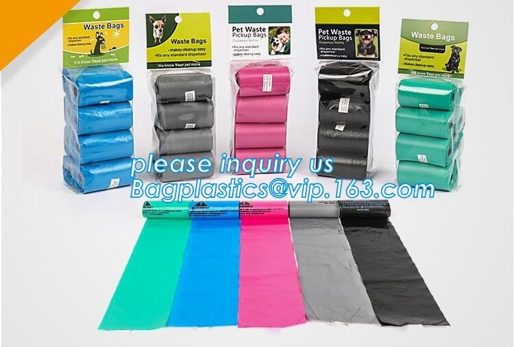 security factory sales biodegradable pet waste dog poop bag, Heavy Duty Custom Biodegradable PE Dog Poop Pet Waste Bags