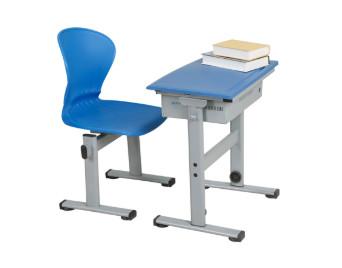 Buy cheap Blue Single Student Desk And Chair Set , Classroom Child Writing Table School Furniture from wholesalers
