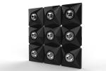 9pcs 3W warm white RGBW LED Gold matrix moving head stage light For Dj Equipment