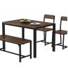 Buy cheap Customized Wood Metal Dining Table With Bench And Chairs For Restaurant from wholesalers