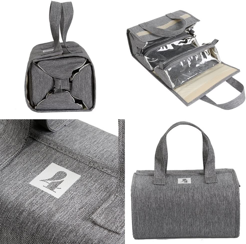 Lager capacity toiletry bags 4kits Hanging Roll-Up Makeup Bag/Toiletry Kit/Travel Organizer for Women