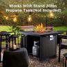 Buy cheap 28" Rectangular Table Top Fire Pit Propane Outdoor Alloy Steel from wholesalers