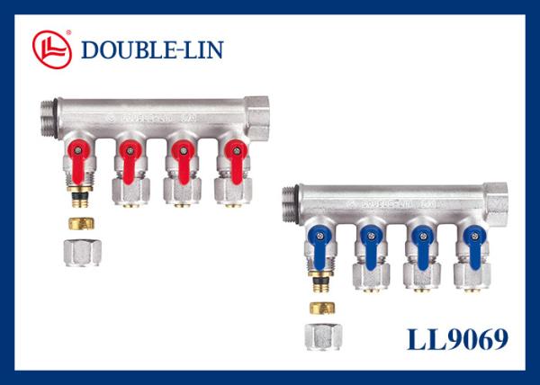 Buy cheap ISO228 Thread 3/4" Four Way 16 Bar Brass Manifolds from wholesalers