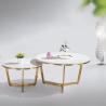 Buy cheap Contemporary Minimalist Metal Style Coffee Table Small Modern Rock Plate Rack Living Room Bedroom Hotel Home Support customization from wholesalers