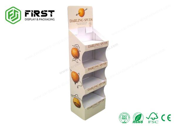 Buy cheap Advertising Custom Pop Recyclable Cardboard Floor Displays Stand With Logo Printed from wholesalers