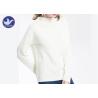Buy cheap Valley Ripple Knitting Ladies Wool Crew Neck Jumpers , Long Sleeve Wool Sweater from wholesalers