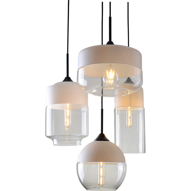 Geometric Drop glass pendant light Fixtures for Indoor home Lighting Fixtures (WH-GP-16)