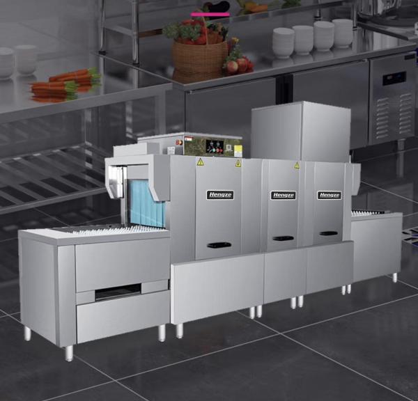 High Capacity Semi Integrated Conveyor Commercial Dishwasher For Restaurant