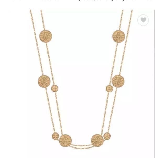 Buy cheap Lush Court Style Gold Coin Fold Wear Necklace 18K Gold Stainless Steel Necklace from wholesalers