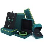 Green Handmade Jewelry Box for Bracelet Necklace Stud Earrings Luxury Ring