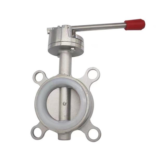 Stainless Steel 304 316 Silver Wafer Type Butterfly Valve With Threaded