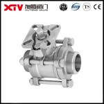 ISO5211 Mounting Pad Quick 3PC Ball Valve Stainless Steel for Industrial