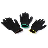 Buy cheap Lightweight Black Nylon Pu Safety Work Gloves Stretchable Liner OEM / ODM product