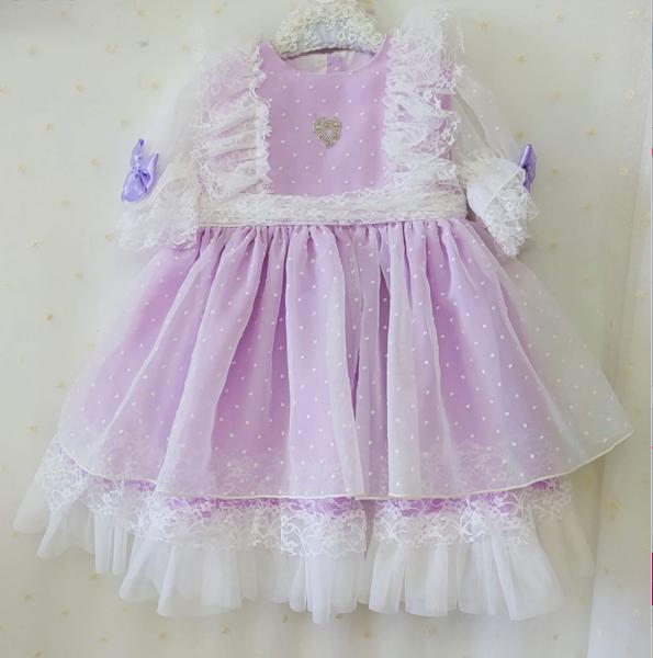 Buy cheap Purple Color Princess Dress Boutique 100% Cotton Casual from wholesalers