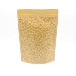 Resealable kraft paper zipper bags brown kraft paper bags paper pouch with