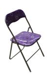 PVC Colorful chipboard Wooden Metal Furniture Iron Foldable Chair For Meeting