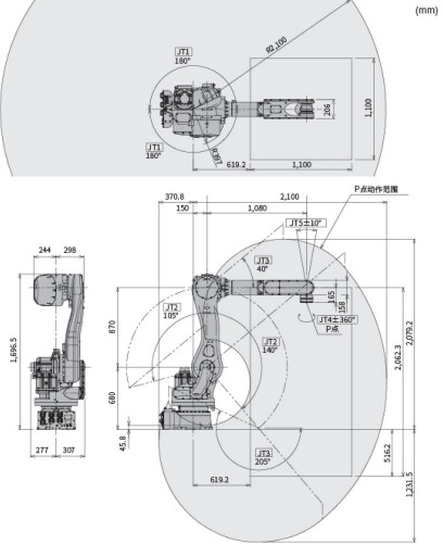 RD080N Kawasaki Robot Arm Use For Palletizer Consumer Goods , Logistics Industry