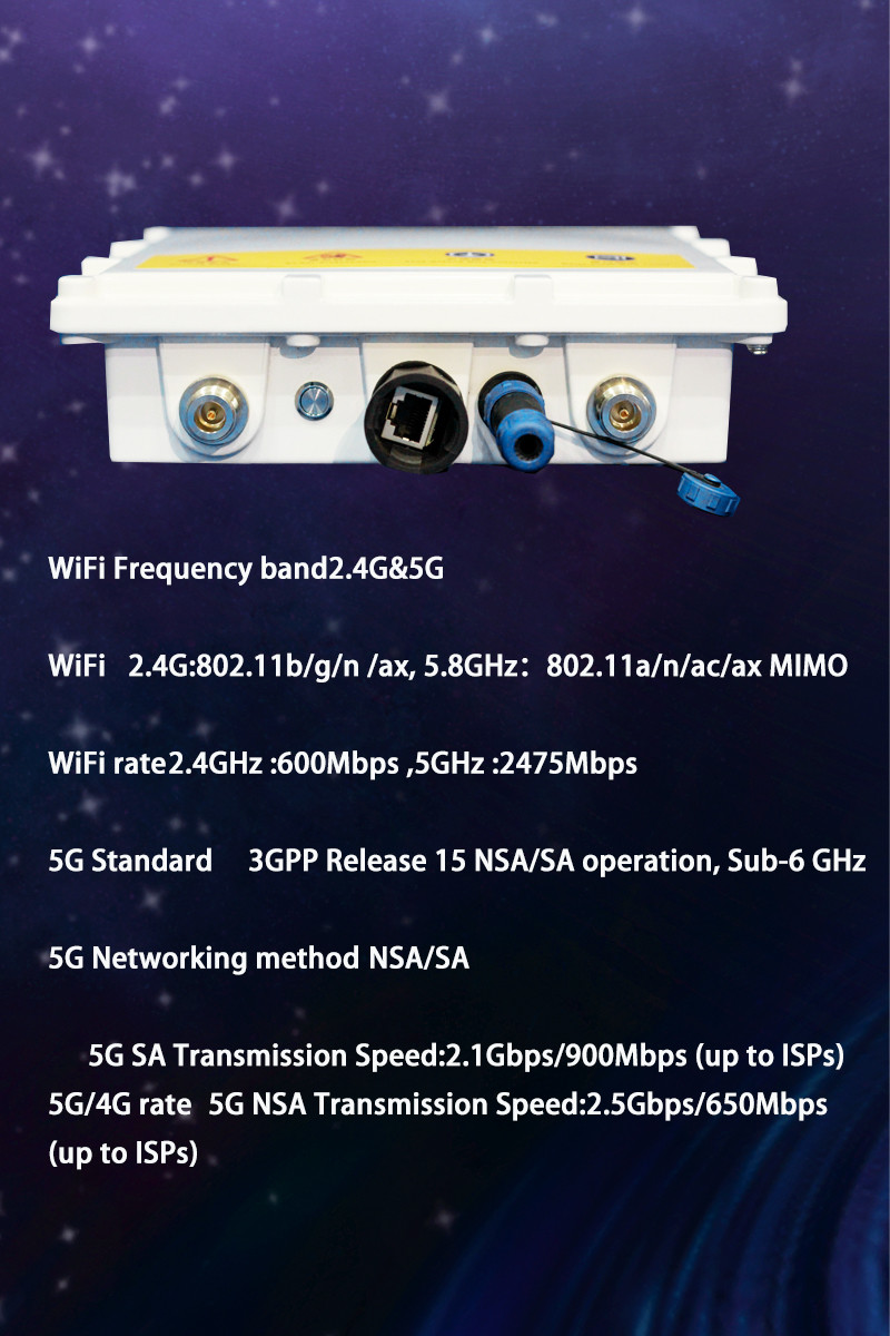 12V DC Power 5G Outdoor Router 5g Sim Card Router For Ceiling / Wall