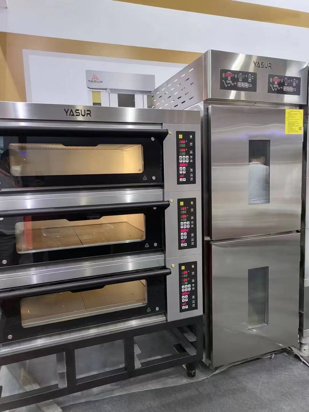 40x60 Asian Bakery Deck Oven 9 Tray 3 Deck Gas Oven For Bread