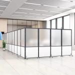 Commercial Furniture Transparent Sub-glazed Partition Office Collapsible Mobile