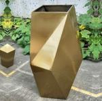 Stainless steel embossed flower pots modern plant planter for decoration