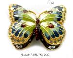 Colorful Butterfly Metal Alloy Jewelry Box Butterfly Trinket Box
