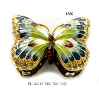 Buy cheap Colorful Butterfly Metal Alloy Jewelry Box Butterfly Trinket Box product