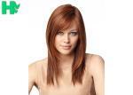 Red Color Synthetic Hair Wigs 16 inch None Lace Elegant Ladies Wigs
