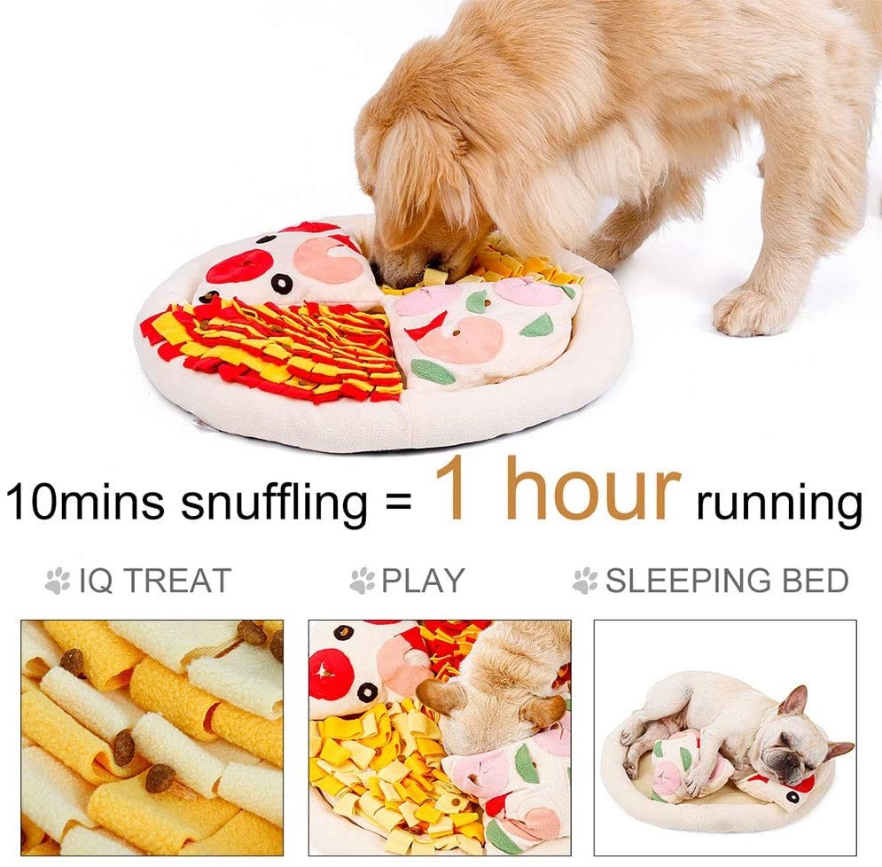 Pizza Design ODM Pet Snuffle Mat For Dogs Iq Training Removable Toys