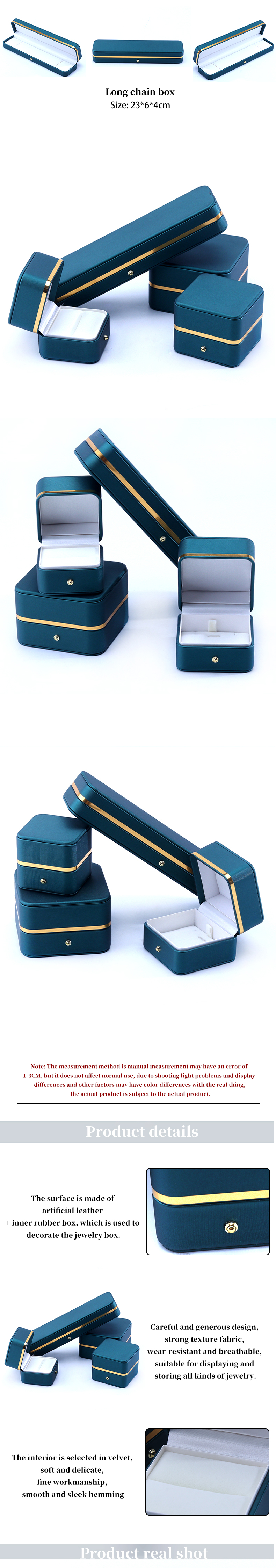 10*10*5.5cm Handmade Luxury Leather Jewelry Box for End Accessories Made in Hanhong