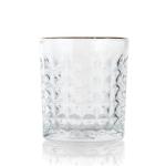 Ribbed Whisky Drinking Glasses Cup Custom Etched Glassware For Vodka Shot