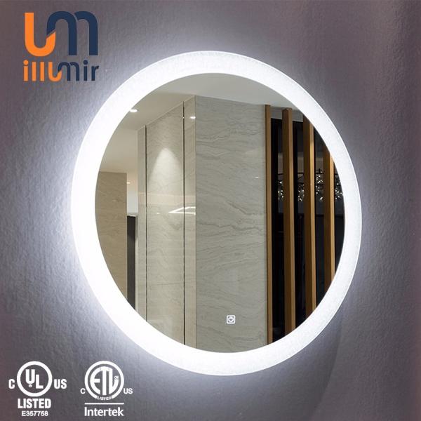 Wall Mounted Lighted Mirror 5mm Copper Free Silver Mirror Glass for Hotel Home