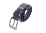 Vintage Tooled Full Grain Cowhide Leather Casual Jean Belt For Men 1.5" Wide