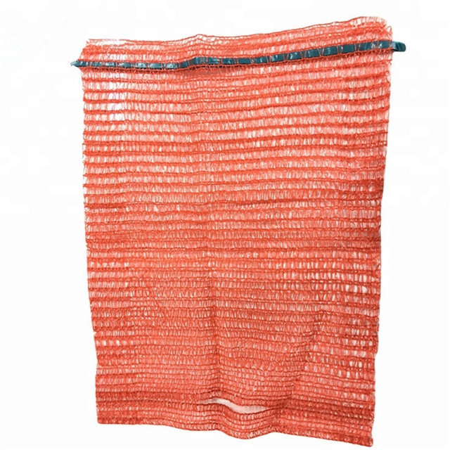 50*80 CM PE Knitted Raschel Mesh Bag for Potatoes Onions Customized Size and Sample