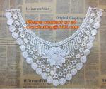 Embroidery Lace Collar Applique Neckline Lace Crochet Flower Motif Patchwork