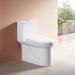 ISO9001 One Piece Toilets Siphon Flush Chair Height Elongated Toilet With Seat
