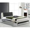 Buy cheap Faux PU Leather Upholstered Bed Frame Black And White Super King Size from wholesalers