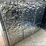 Embossed Stainless Steel Panels Rose Gold Mirror Finish For Hotels Villa Lobby