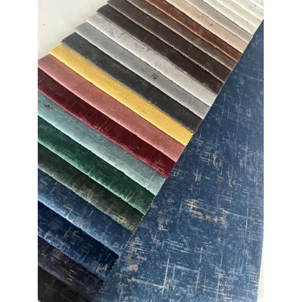 Luxury Foil Print Fabric Bronzed Pattern Shrink Resistant For Home