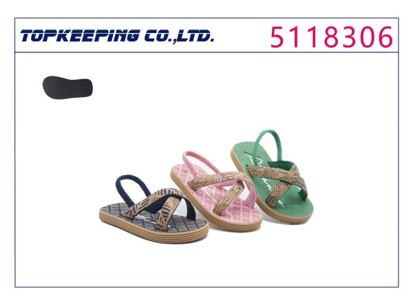 Buy cheap Cork Grain Rubber Outsole Curved Kids Flower Sandals EVA from wholesalers