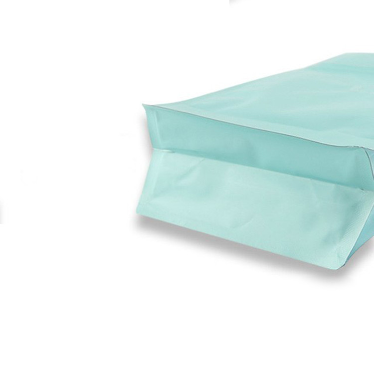 One pound Transparent Aluminum Foil eight side seal coffee bag with air valve