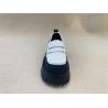 Buy cheap Black White Thick Sole Loafers Womens British Style Thick Soled Leather Loafers from wholesalers