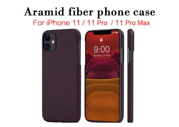 Buy cheap Red And Black Color Dustproof Real Aramid Fiber Kevlar iPhone 12 Case from wholesalers
