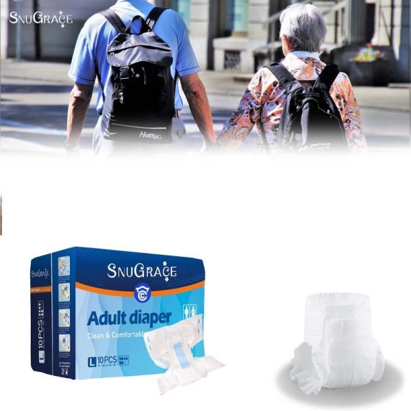 3D Leak Prevention Channel Disposable Adult Diaper Wholesaler Breathable