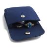 Buy cheap Snap Button Custom Packaging Solutions Ring Earing Storage Pouch Packaging Blue Microfiber from wholesalers